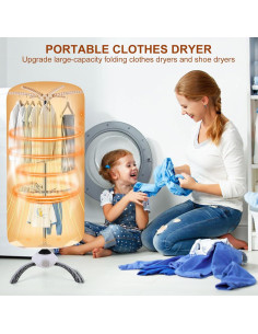 Secadora de Ropa Portátil SCyiqifa 30 kg Plegable Azul 2