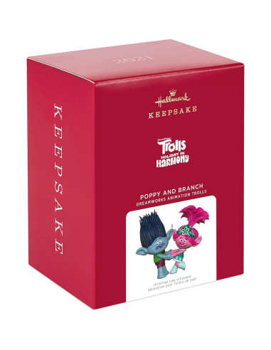 Adorno Navideño Hallmark 2021 Poppy y Branch Trolls