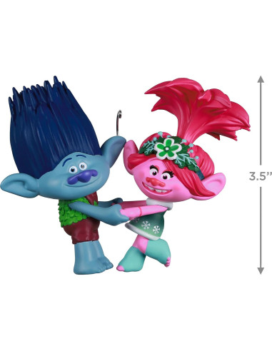 Adorno Navideño Hallmark 2021 Poppy y Branch Trolls