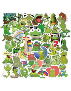 Títere de Rana Kermit de Peluche 61 cm con 50 Pegatinas 2