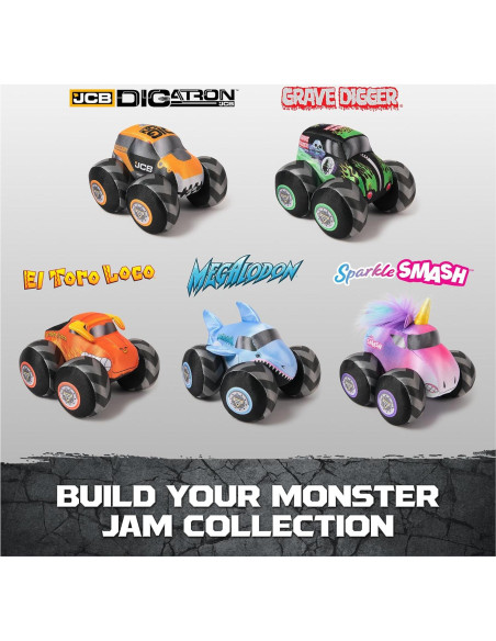 Camión de Peluche Monster Jam Megalodon 7 Pulgadas con Sonido