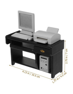 Conjunto de Muebles de Oficina Miniatura NUOBESTY 1:12 2