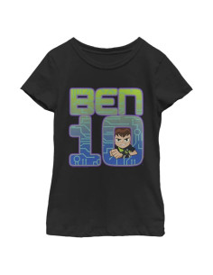 Camiseta Ben 10 para Niños Manga Corta - Negro - Pequeño