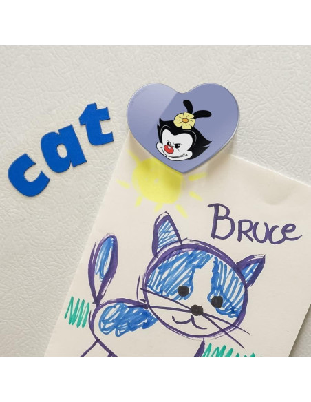 Imán de Nevera Acrílico Corazón Animaniacs 6.4x5.1cm