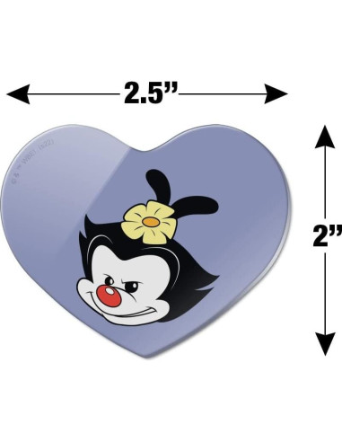 Imán de Nevera Acrílico Corazón Animaniacs 6.4x5.1cm