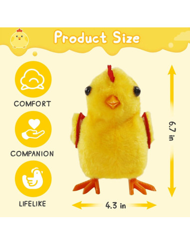 Juguete de Pollo Caminante OARRIDOM - Peluche Gorjeante 17x15 cm