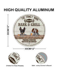 Cartel de Metal Personalizado Perro Toy Fox Terrier 30.48cm 2