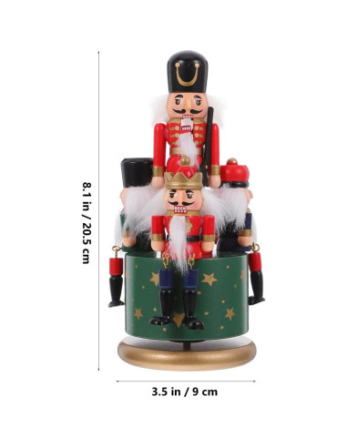 Caja de Música de Nuez LIFKOME 20.5x9x9cm Decoración