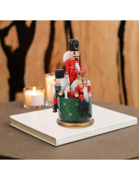 Caja de Música de Nuez LIFKOME 20.5x9x9cm Decoración