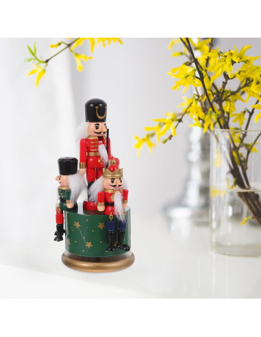 Caja de Música de Nuez LIFKOME 20.5x9x9cm Decoración