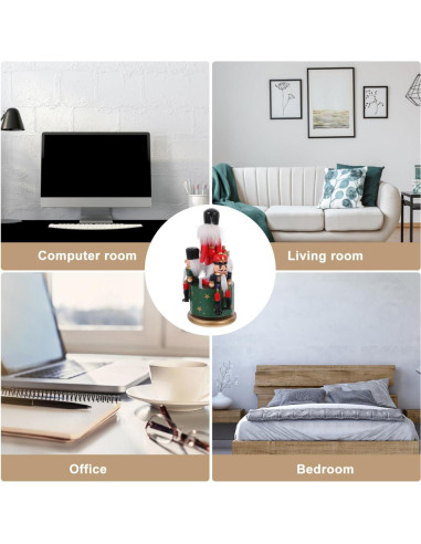 Caja de Música de Nuez LIFKOME 20.5x9x9cm Decoración