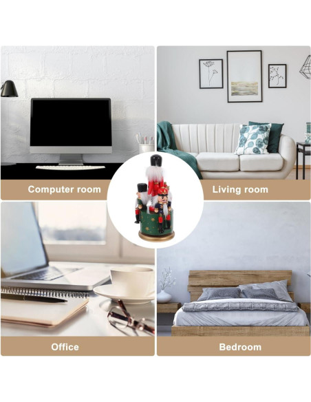 Caja de Música de Nuez LIFKOME 20.5x9x9cm Decoración