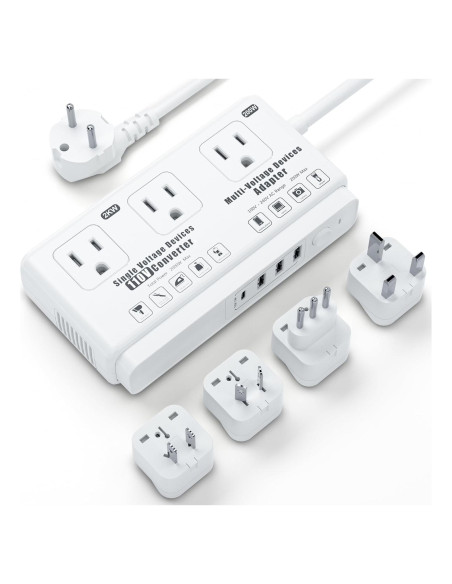 Convertidor de Voltaje 220V a 110V Kruuue 2000W para Viajes