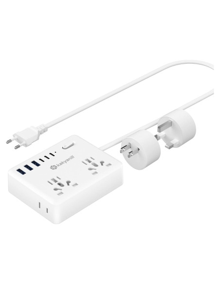 Adaptador de Viaje Universal Kakyanill 10 en 1 con USB C Adaptador de Viaje Universal Kakyanill 10 en 1 con USB C