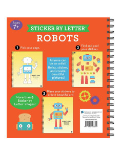 Brain Games - Sticker by Letter: Robots (Sticker Puzzles - Kids Activity Book) 2