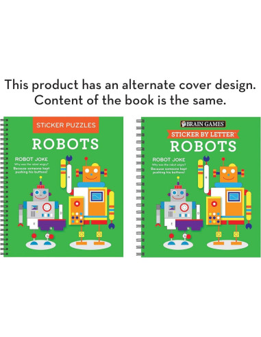 Brain Games - Sticker by Letter: Robots (Sticker Puzzles - Kids Activity Book)