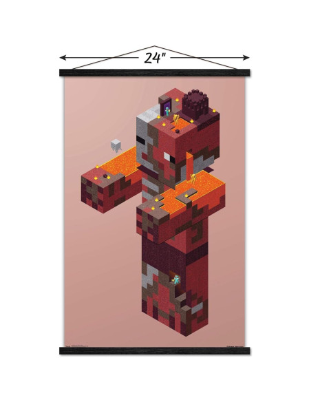 Póster enmarcado Trends International Minecraft Pigman 56.5x86.4cm