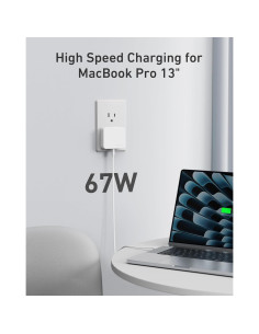 Cargador Rápido USB C Nekmit 67W 3 Puertos Blanco 2