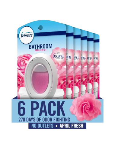 Ambientador Febreze para Baño y Cocina, Aroma Downy Abril, 6 Unidades