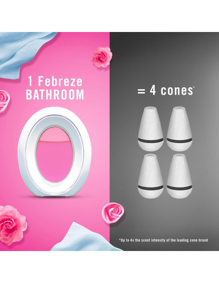 Ambientador Febreze para Baño y Cocina, Aroma Downy Abril, 6 Unidades