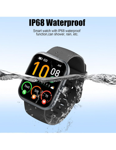 Reloj Inteligente Fitness Y66 IP68 Negro - Llamadas y Salud