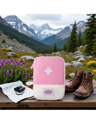 Bolsa de Primeros Auxilios Rosa WLSuDHoncc 15x10.5cm