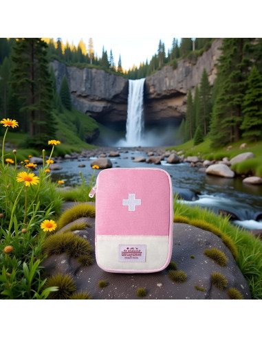 Bolsa de Primeros Auxilios Rosa WLSuDHoncc 15x10.5cm