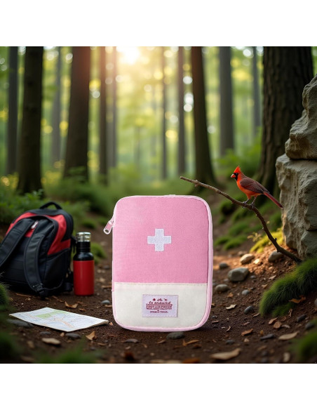 Bolsa de Primeros Auxilios Rosa WLSuDHoncc 15x10.5cm