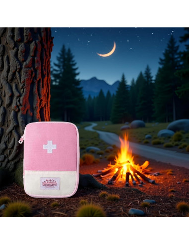 Bolsa de Primeros Auxilios Rosa WLSuDHoncc 15x10.5cm