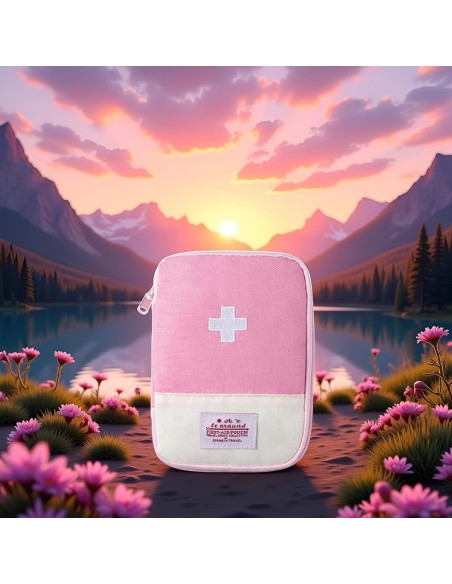Bolsa de Primeros Auxilios Rosa WLSuDHoncc 15x10.5cm