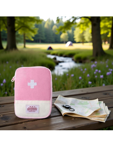 Bolsa de Primeros Auxilios Rosa WLSuDHoncc 15x10.5cm