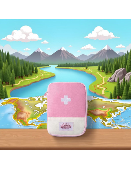 Bolsa de Primeros Auxilios Rosa WLSuDHoncc 15x10.5cm