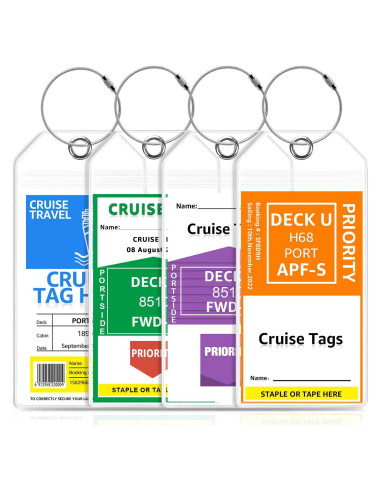 Portaetiquetas de Equipaje de Crucero GOSGOON1E - Paquete de 4