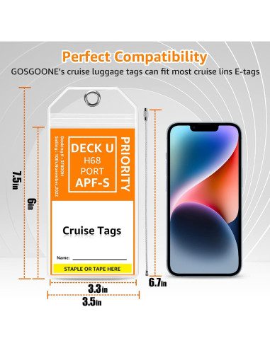 Portaetiquetas de Equipaje de Crucero GOSGOON1E - Paquete de 4