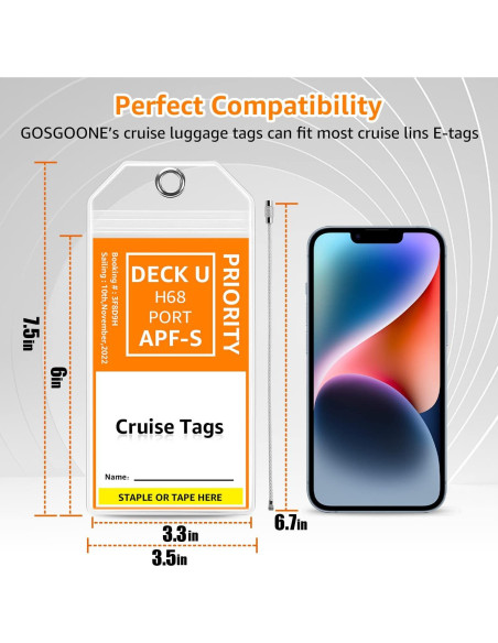 Portaetiquetas de Equipaje de Crucero GOSGOON1E - Paquete de 4