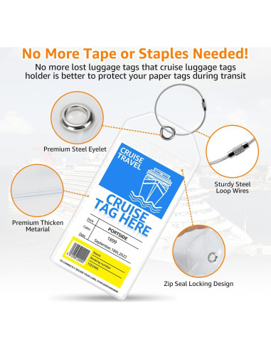 Portaetiquetas de Equipaje de Crucero GOSGOON1E - Paquete de 4