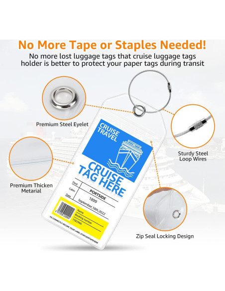 Portaetiquetas de Equipaje de Crucero GOSGOON1E - Paquete de 4