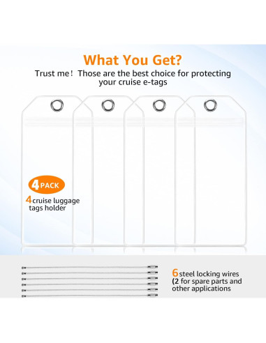 Portaetiquetas de Equipaje de Crucero GOSGOON1E - Paquete de 4