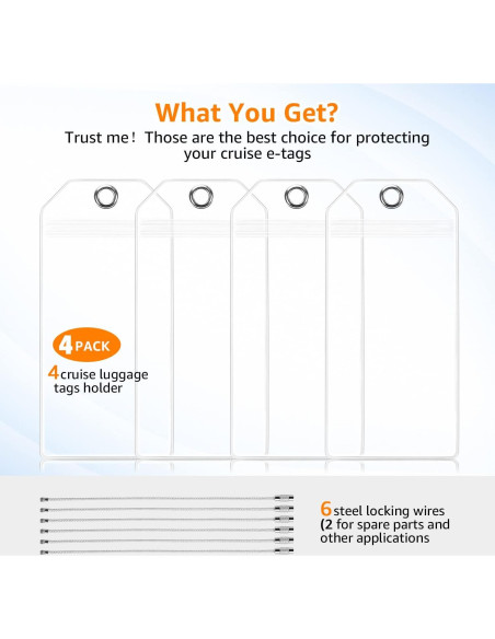 Portaetiquetas de Equipaje de Crucero GOSGOON1E - Paquete de 4