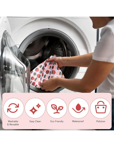 2 Bolsas de Compras Reutilizables YBEATY Plegables Rosa