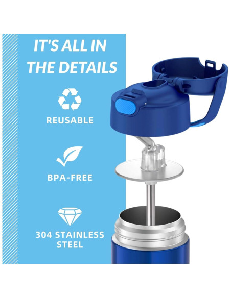 Popotes de Metal YINORD para THERMOS FUNTAINER 12 OZ - 4 Pcs