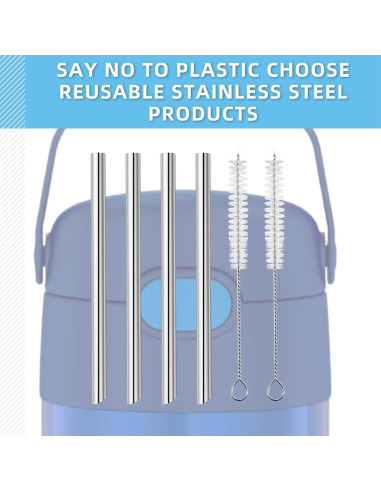 Popotes de Metal YINORD para THERMOS FUNTAINER 12 OZ - 4 Pcs