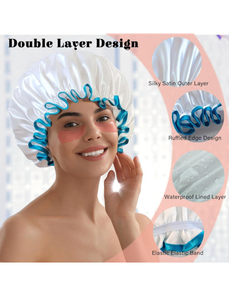 Gorro de Ducha Reutilizable Impermeable Choshion Negro