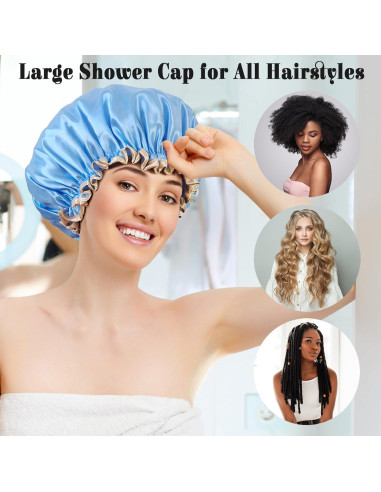 Gorro de Ducha Reutilizable Impermeable Choshion Negro