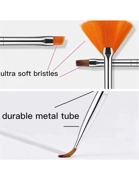 Juego de Pinceles para Arte de Uñas ZEOHBETY 20 Piezas Rosa