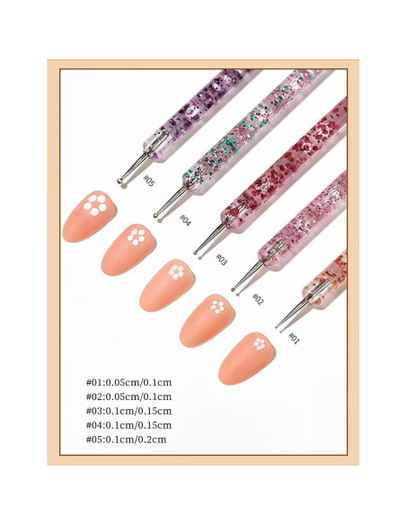 Juego de Pinceles para Arte de Uñas ZEOHBETY 20 Piezas Rosa