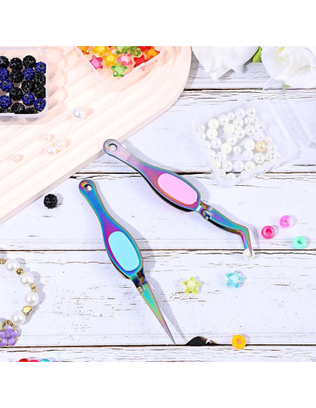 Juego de Pinzas de Precisión Ymapinc 2 Piezas Acero Inoxidable