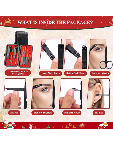 Juego de Manicura Profesional ShinnyWis con Estuche de Cuero