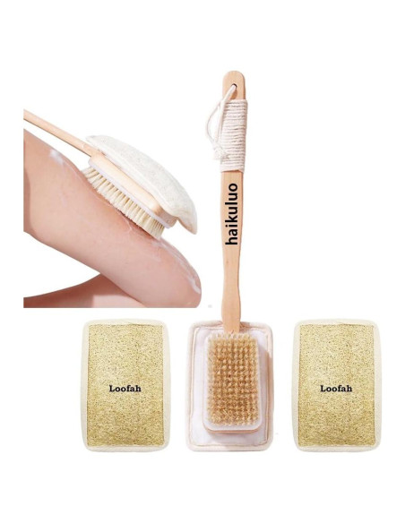 Cepillo de Ducha 2 en 1 SHENGZHENFUSHI con Lufa y Cerda