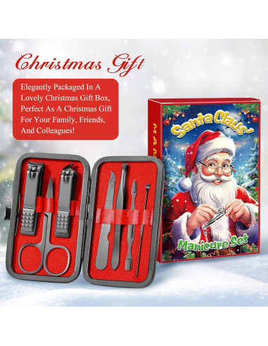 Juego de Manicura Profesional ShinnyWis con Estuche de Cuero